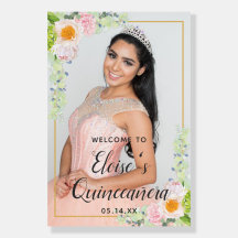 Grosses Blumengestein Quinceañera Event Board Will