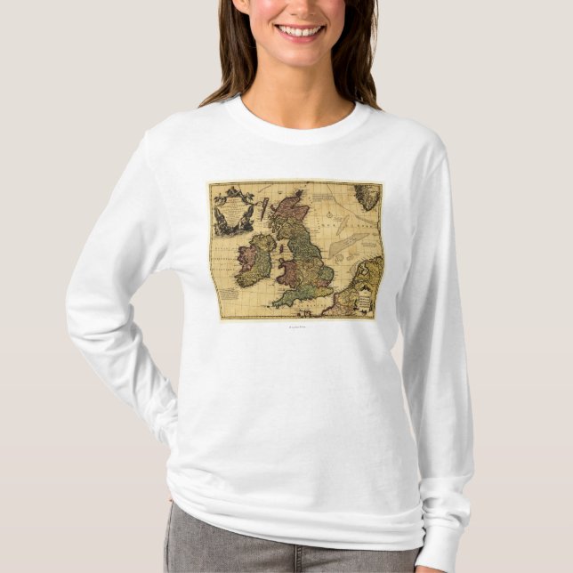 Großes BritainPanoramic MapGreat Großbritannien T-Shirt (Vorderseite)