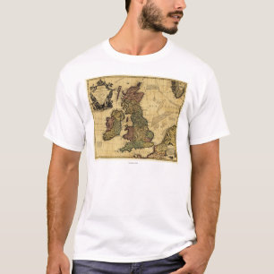 Großes BritainPanoramic MapGreat Großbritannien T-Shirt