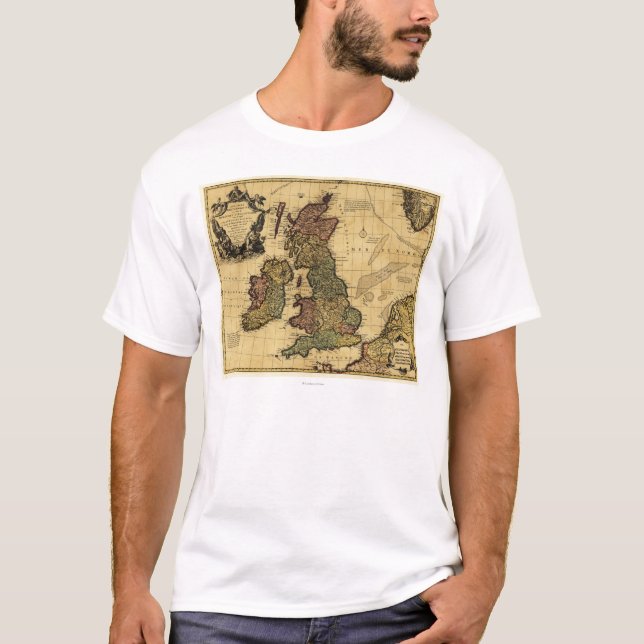 Großes BritainPanoramic MapGreat Großbritannien T-Shirt (Vorderseite)