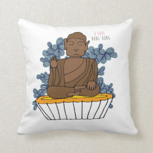 Großes Buddha X Ei-Törtchen Hong Kongs Kissen