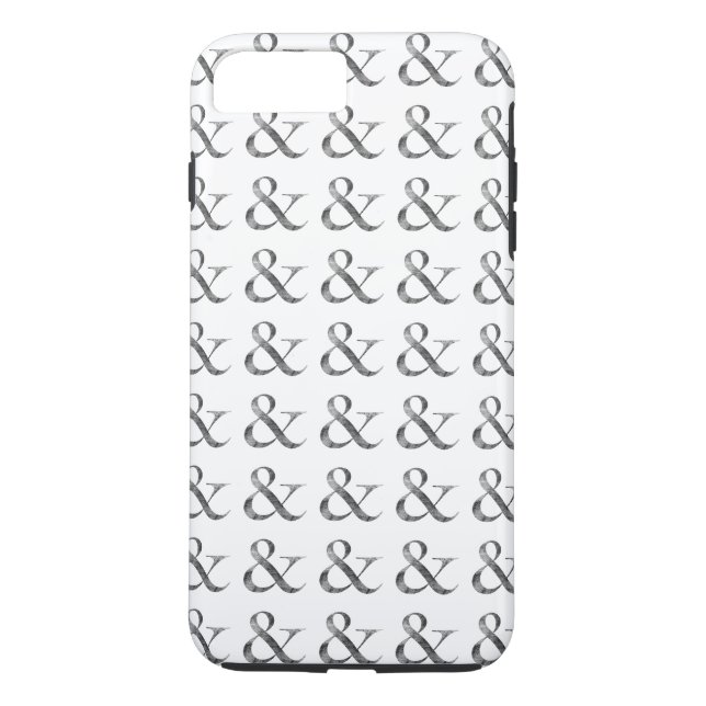 Großes Caslon mittleres schwarzes Case-Mate iPhone Hülle (Rückseite)
