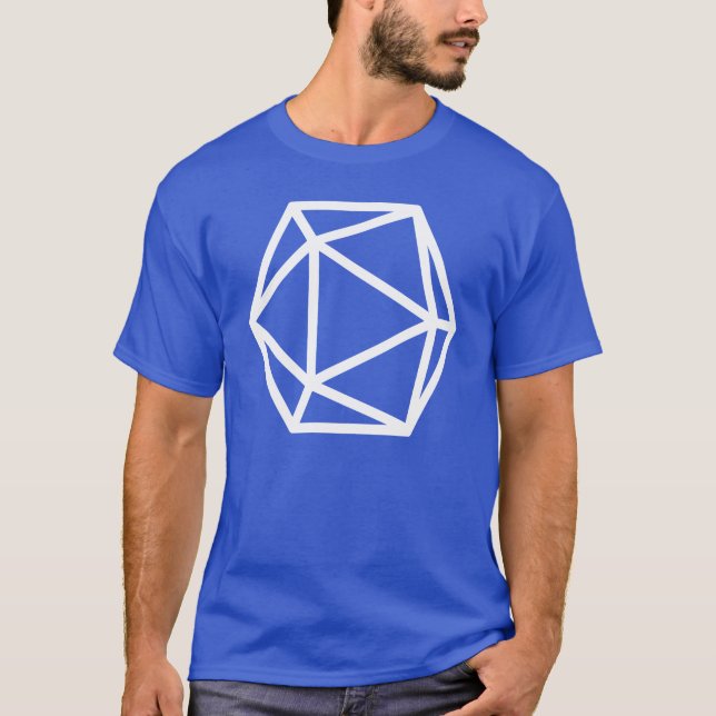 Großes D20 Isocahedron T-Shirt (Vorderseite)