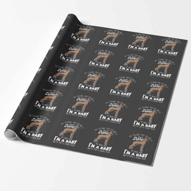 Großes Dane-Geschenk für eine Hundemutter Geschenkpapier (Ungerollt)