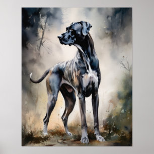 Großes Dane Hund Art Print Poster