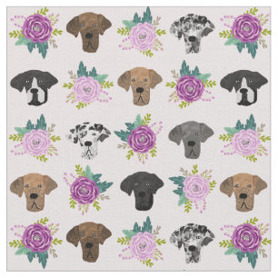 Großes Dane-Hund-Lavendel Stoff