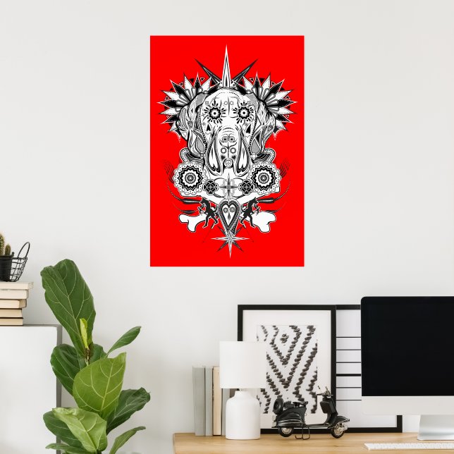 Großes Dane-Muster-Poster Poster (Heimbüro)