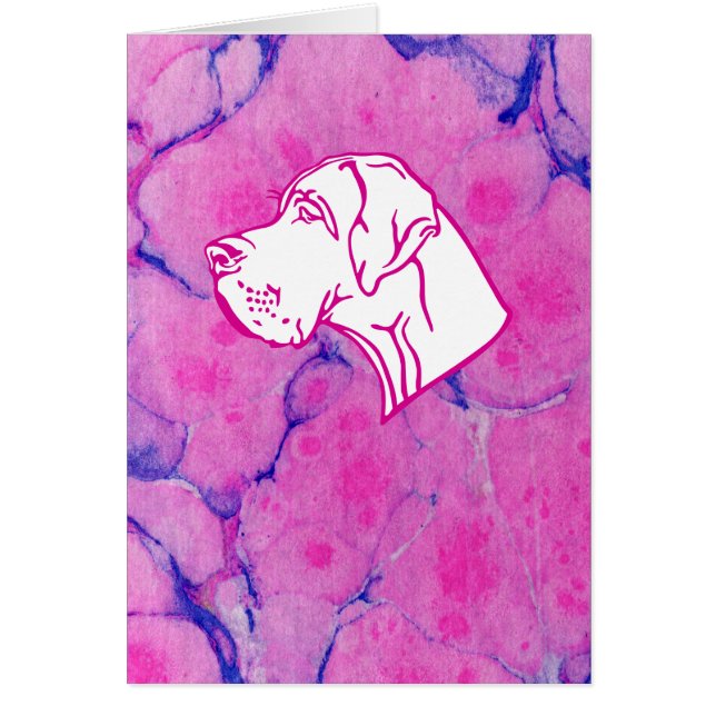 Großes Dane- und rosa Marmorpapier (Vorne)