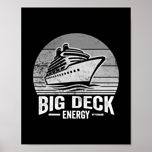 Großes Deck Energie Kreuzfahrtschiffdesign  Poster (Vorne)