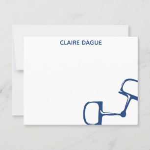 Großes Dee Snaffle-Stückchen-Pferd Notecard - Dankeskarte