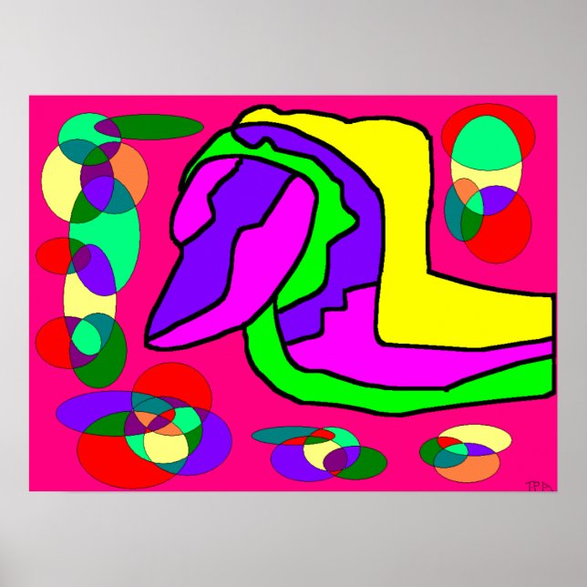 Großes Design Poster drucken lebhafte Farben (Vorne)