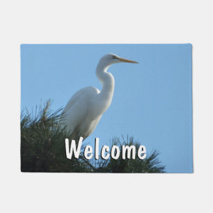 Großes Egret in Sunny Florida Fußmatte