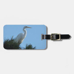 Großes Egret in Sunny Florida Gepäckanhänger