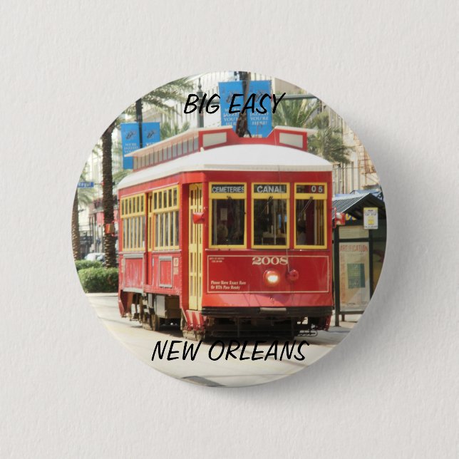 GROSSES EINFACHES, NEW ORLEANSSTREETCAR BUTTON (Vorderseite)