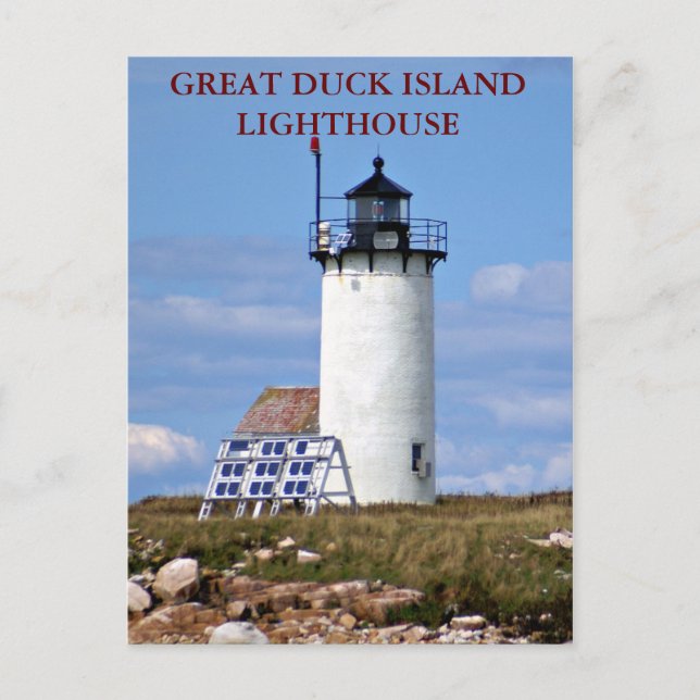 Großes Enteninsel Leuchtturm, Maine Postcard Postkarte (Vorderseite)