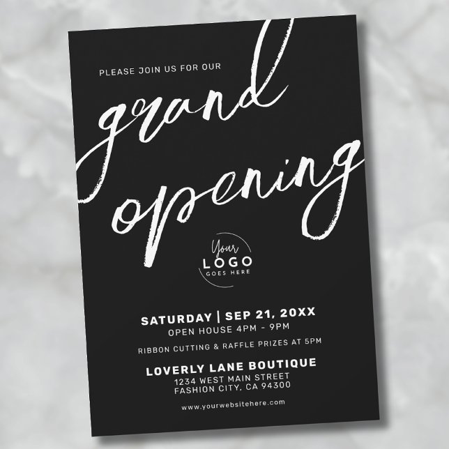 Großes Eröffnungs-Logo Elegantes Business Einladung (Grand Opening Logo Elegant Business Invitation)