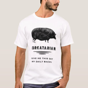 Großes fettes Vintages Schwein - Porkatarian T-Shirt