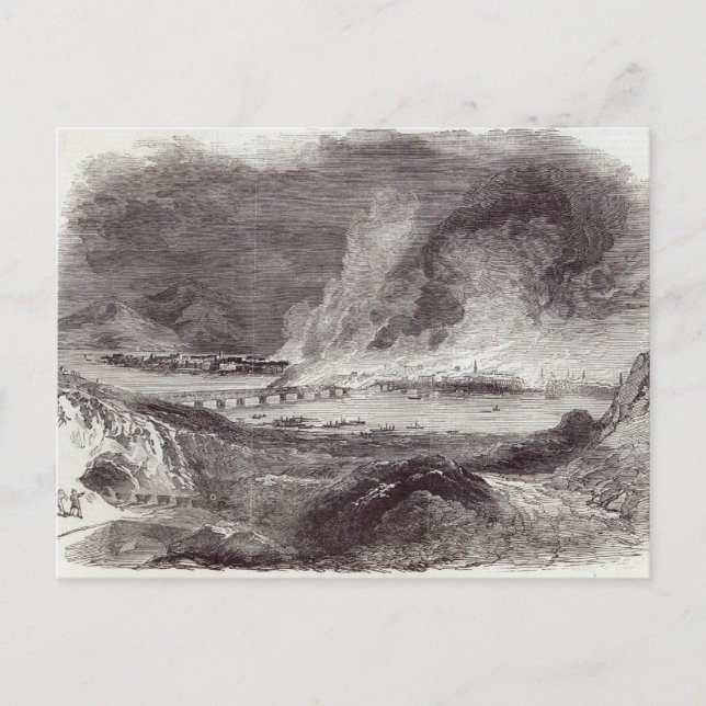 Großes Feuer in Pittsburgh Postkarte (Vorderseite)