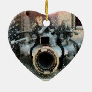 Großes Feuerlöschschlauchmundstück Keramik Ornament