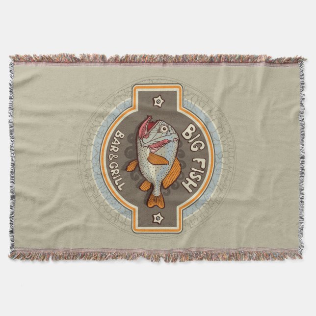 Großes Fisch-Bar und Grill-Plakat Decke (Vorderseite)