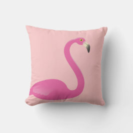 Grosses Flamingo auf Coral Outdoor Pillow Kissen