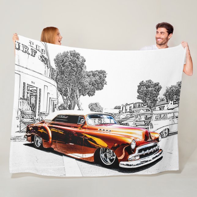 Grosses Fleece Blanket-Frisierte Auto (Beispiel)