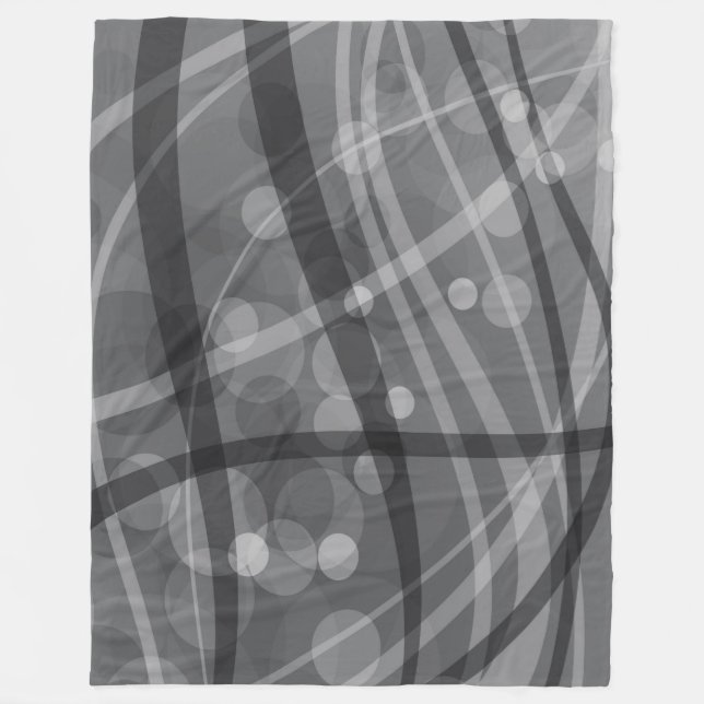 Grosses Fleece Blanket, modern, abstrakt, grau (Vorderseite)