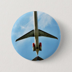 Großes Flugzeug entfernen sich Button