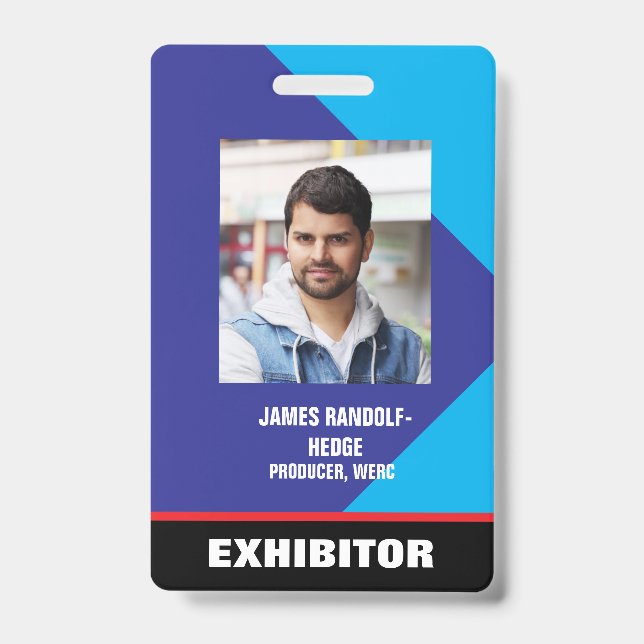 GROSSES FOTO I.D. EXHIBITOR CREDENTIALS ABZEICHEN AUSWEIS (Vorderseite)