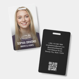 Großes Foto Visagist Name Titel & Logo Ausweis