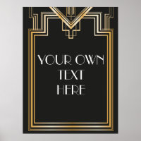 Großes Gatsby Inspiriertes benutzerdefiniertes Zei