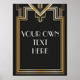 Großes Gatsby Inspiriertes benutzerdefiniertes Zei Poster