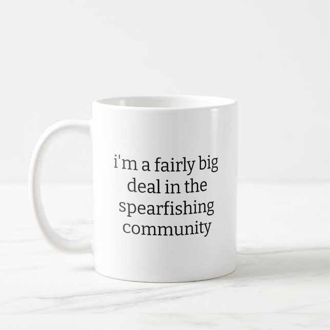 Großes Geschäft beim Speerfischen Unterwasserfisch Kaffeetasse (Links)