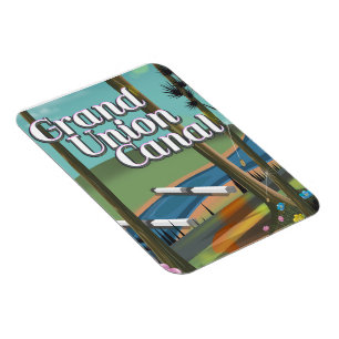 Großes Gewerkschaft-Kanal-Reiseplakat Magnet