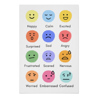 Großes glänzendes Poster Emotionen