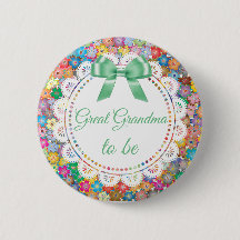 Großes Grandma als Blumenbaby-Showknopf
