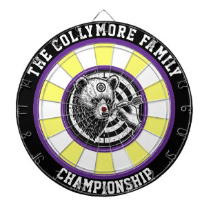 Großes Grizzlybären-Zieldesign Dartscheibe