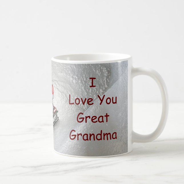 Großes Großmutter-Weihnachten - i-Liebe Sie Kaffeetasse (Rechts)