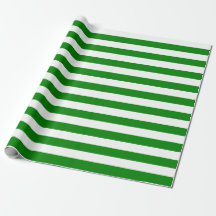 Großes Grünes und Weiß Stripes Packpapier