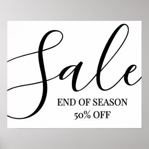 Grosses Handelszeichen, Ende der Saison Verkaufsze Poster