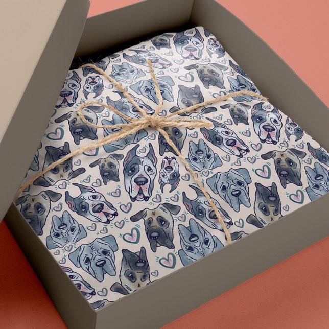 Großes, handGezeichnet Cartoon-Kopfwackelpapier Geschenkpapier (Von Creator hochgeladen)