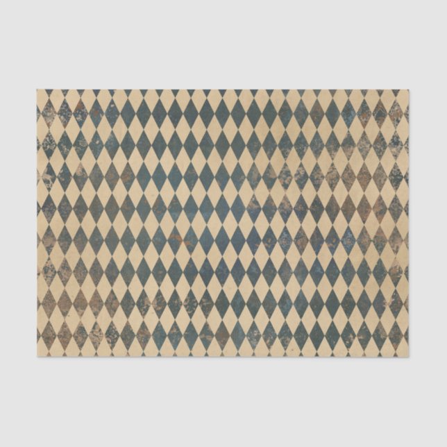 Grosses Harlequin Diamond Muster Seidenpapier (Vorderseite)