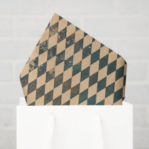 Grosses Harlequin Diamond Muster Seidenpapier