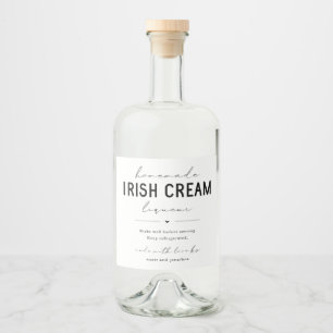 Grosses hausgemachtes irisches Creme-Likör-Flasche Alkoholflaschenetikett