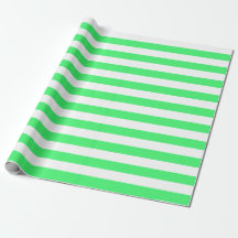 Großes hellgrünes und Weiß Stripes Packpapier