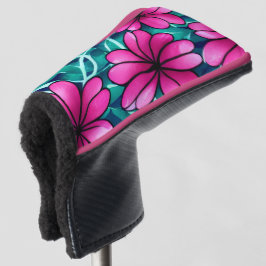 Grosses, hellrosa Blume Muster Golf Headcover