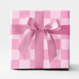 Großes hellrosa kariertes Muster Geschenkpapier