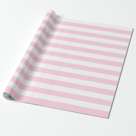 Großes hellrosa und Weiß Stripes Packpapier