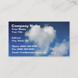 Großes Herz auf dem Himmel Visitenkarte