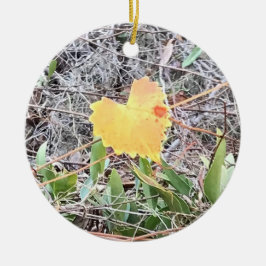 Großes Herz-Blatt mit personalisierter Verzierung Keramik Ornament